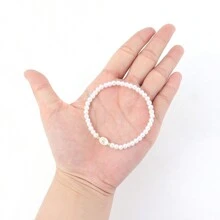 1 chiếc vòng tay hạt ngọc trai giả hình vỏ sò thời trang mới dành cho phụ nữ - trắng - Xem 3