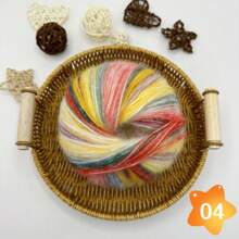 Large Clouds, A Ball Of 100 Grams, Length 350 Meters, Gradient Wool Mohai, Rainbow Segment Dyed Medium Thick Thread, DIY Hand-Woven Wool, Hook Scarf, Clothes And Hats