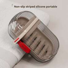 1PCĐĩa đựng xà phòng du lịch Đĩa đựng xà phòng sáng tạo có nắp đậy kín, thoát nước, đĩa đựng xà phòng di động cho chuyến công tác - Nhiều màu - Xem 5