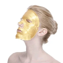 Máscara de Colágeno Máscara Facial Anti-Envelhecimento Ouro Estética Skin Care Hidratação - Dourado - Visão 2