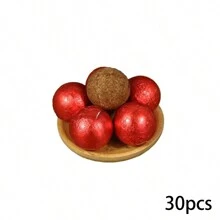30 stuks kruidenvoetbadballen met bijvoet, Sichuanpeper, oude gember en rode bloemen - snel oplossend, verwarmend voor voetspa in de winter, voetverzorging, bevordert zweet, gezonde regulatie, elk 25 mm diameter