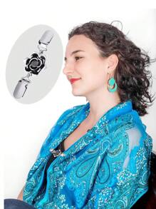Retro Cardigan Dress, Women Waist Cincher, Sweater Shawl Brooch Jacket Clips Valentine's Day - Multicolor - View 3