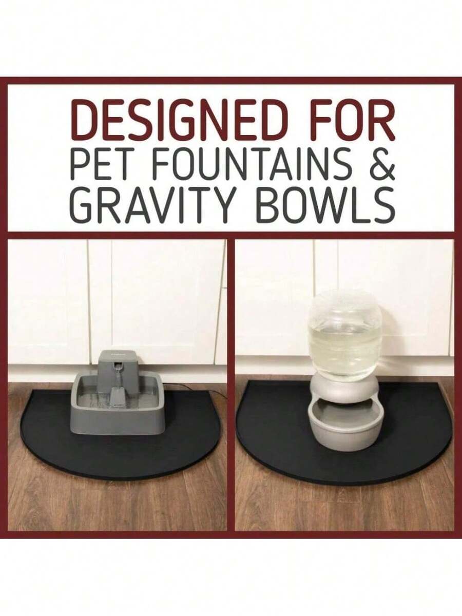 Silicone Splash Mat For Pet Fountains With Tall Lip Non Slip