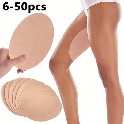 6-50 件装防擦伤大腿带，防擦伤大腿垫，适用于大腿内侧，防止擦伤和摩擦，夏季男女通用，隐形，防摩擦氨纶贴片，适用于女性大腿内侧和小腿，提供舒适和保护