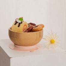 Personalized Customizable Bamboo Wooden Bowl Baby Feeding Bowl Wooden Kids Feeding Supplies For Baby Tableware Suction Round Shaped Bowl Dinnerware Product Baby Shower Family Decorations Gifts Winter Eve Gifts Back To School Winter Gift Ideas Boy Girl Valentine's Day - Multicolor - View 13