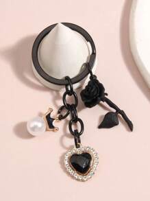 60/30pcs Minimalist Fashionable Versatile Metal Key Chain Car Accessories Bag Charm Backpack For School Cute Goth Y2k Halloween Accessories Teachers Day Christmas Gift Ideas