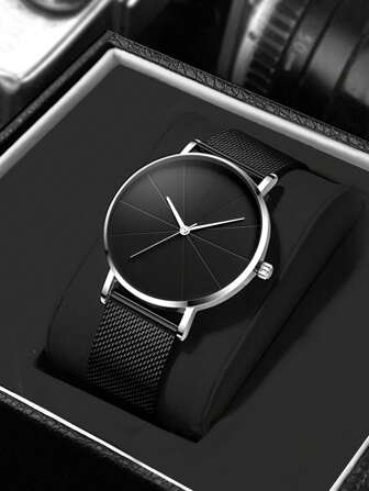 Men's Watches Fashion Men's Black Watch Casual Quartz Watch For Men Gift