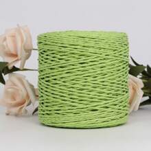 100g 天然拉菲草草纱拉菲草纸编织材料垫子篮子帽子手提包彩色 DIY 钩针编织用品 - 彩色 - 查看 10