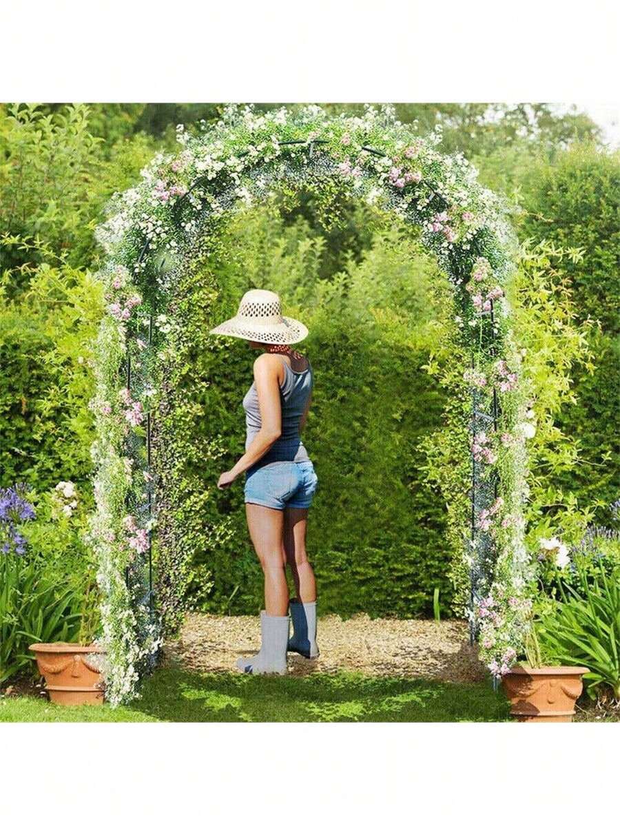 Metal Garden Arch Gothic Arbor Climbing Rose Plants Outdoor Archway