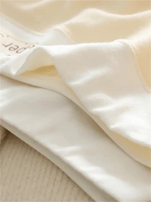 5pcs Tween Girl Solid Color & Letter Print Patchwork Minimalist Bikini Briefs