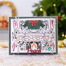 圣诞主题金属切割模具，适用于 DIY 剪贴簿、卡片制作和相册装饰 - 银色 - 銀色 - 查看 8