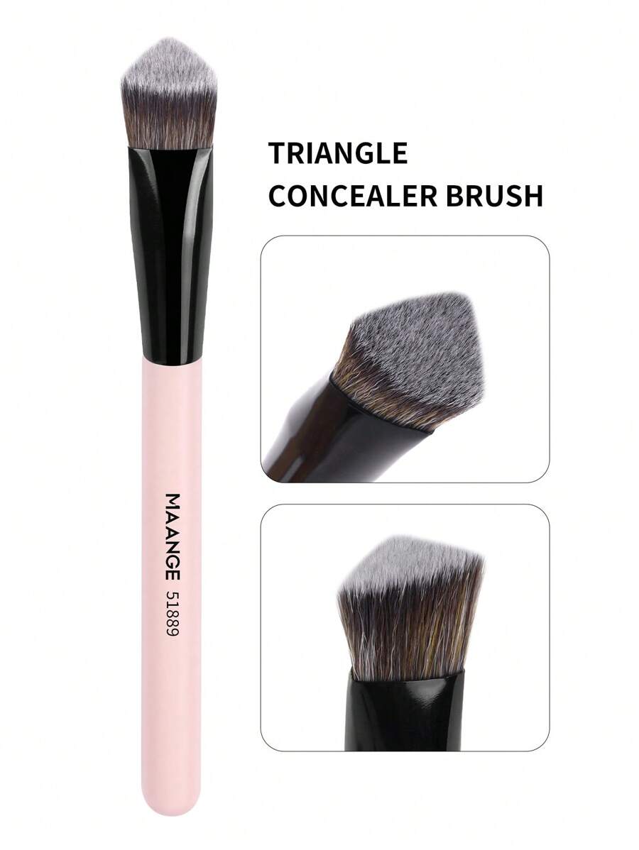 MAANGE 1pc/3pcs Triangle Brush, Portable Smudge Cosmetic Brush Makeup Brush With Foundation Brush Blush Brush Loose Powder Brush Contour Brush Highlighter Brush Makeup Tools Gift For Women & Girl Travel Makeup Brush ,Foundation Brush,Concealer Brush,Blush Brush,Contour Brush,Blush Brush,Bronzer Brush,Powder Brush,Foundation Brush,Blush Brush,Giveaways - 粉色 - 查看 1
