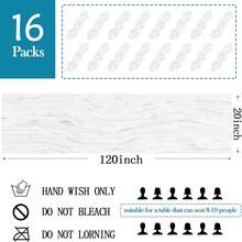8/16 Pack White Cheesecloth Table Runner 20 X 120 Inch Gauze Table Runners 10 FT Long,Semi Sheer Boho Cheese Cloth Fabric Table Runner Bulk For Wedding,Party,Baby Shower,Bridal Shower Decoration - White - View 3
