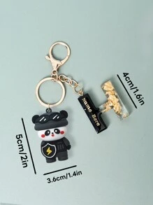 Customized Panda Keychain, Suitable As Gift - Clear - View 6