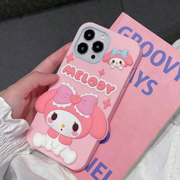 Cute Cartoon Image Melody Compatible With Apple 16/15 Promax Mobile Phone Case Iphone14 Protective Cover 13/12 Silicone Xr,Suitable For Sports, Climbing, Outdoor And Camping