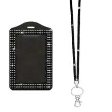 1pc Colorful Rhinestone Inlaid ABS Plastic Retractable Badge Reel, ID Card Holder With Belt Clip And 360 Degree Swivel Back To School