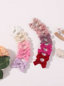 bilicaca 10/20 件全包布婴儿发夹，可爱甜美婴儿发饰，轻柔保护婴儿头发爱情人节 - 彩色 - 查看 2