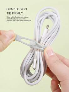 5 Cái/Bộ Kẹp Sắp Xếp Cáp Để Bàn, Kẹp Quấn Dây, Giá Đỡ Cho Cáp Sạc - Xám - Xem 3