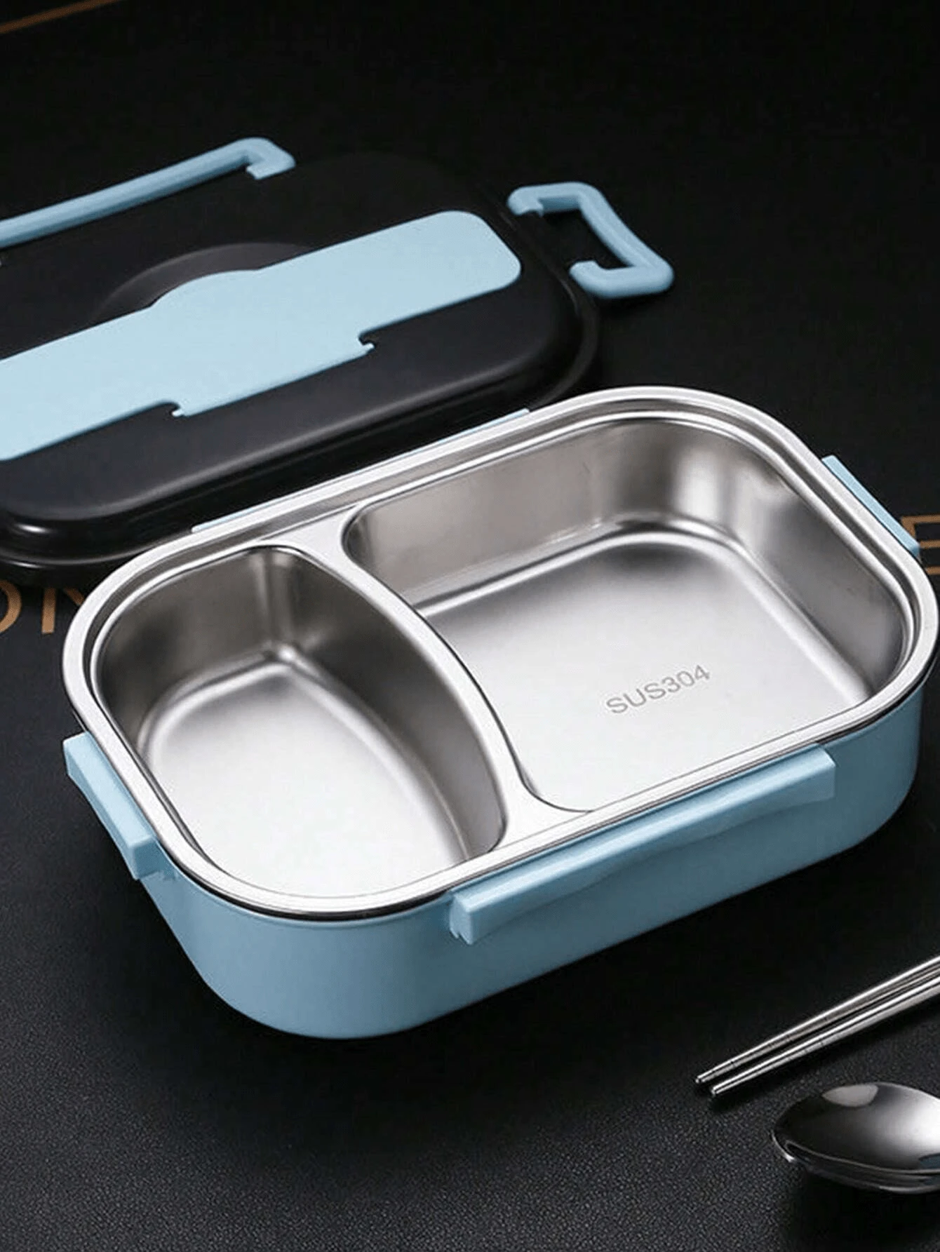 1Pc Leak-Proof Stainless Steel Lunch Box With 2/3/4Compartments - Durable, Easy-Clean Bento Container For Students & Office Workers - Multicolor - View 1