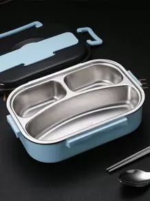 1Pc Leak-Proof Stainless Steel Lunch Box With 2/3/4Compartments - Durable, Easy-Clean Bento Container For Students & Office Workers - Multicolor - View 7