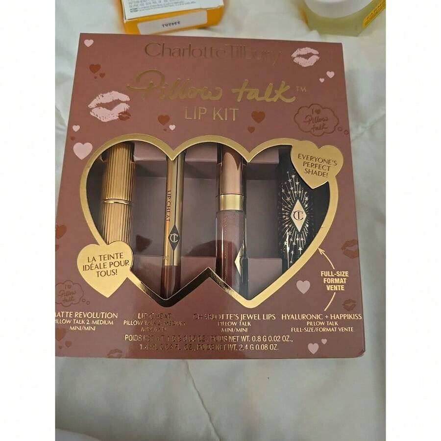 CharLotte TilbUry Pillow Talk Lip Kit Wardrobe Set Jewel Lips