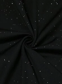 ChicMe Glitter Sleeveless Twist Design V Neck Slim Fit Sexy Party Mini Dress For Women