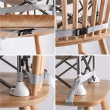 NetHong Baby Chair Foldable Infant Feeding Toddler Table Chair Portable Seat - Grey - View 4