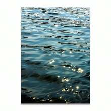 1 件蓝棕色闪光海面风景海报印刷墙面艺术画帆布画客厅家居装饰礼物无框 - 彩色 - 查看 31