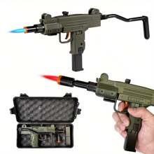 Christmas Thanksgiving Birthday Gifs - Cool Windproof Torch Lighters With 2 Flame Modes - Refillable, Adjustable Jet Flame Unique Butane Lighter For Outdoor BBQ, Kitchen, Camping, Welding & More, Gift Box Included (No Butane) - Green - View 1