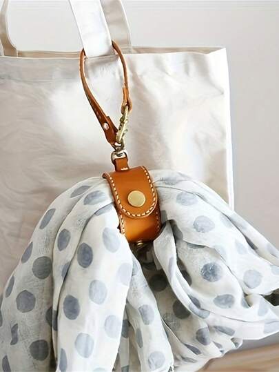 Fashionable PU Scarf, Gloves And Pouch Set - Multifunctional Keychain Accessory, Suitable For Women's Handbags, Ideal For Outdoor Travel And Cycling Storage