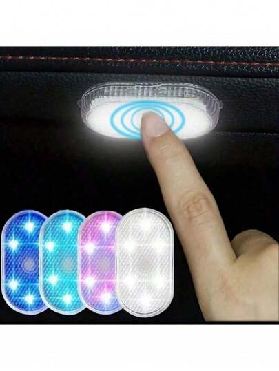 Luz LED de lectura mini con sensor táctil de dedo recargable por USB, adecuada para campamento, iluminación interior, iluminación nocturna para evitar lesiones, 150mAh