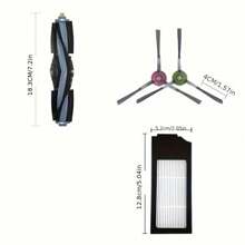 11 件套 Ecovacs Deebot X1 TURBO/Deebot X1 OMNI/Deebot T10 Plus/DEEBOT T10 Omni/TURBO 机器人吸尘器替换零件套件 - 完整配件套装，含 1 个主刷、6 个侧刷、4 个过滤器 - 基本维护和维修解决方案 - 紅+灰+黑+白+綠 - 查看 3