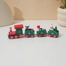 1 件木制圣诞火车装饰，乡村风格节日礼物，适用于橱窗展示、桌面装饰、无需电池，适用于家庭和厨房节日装饰 - 彩色 - 查看 10