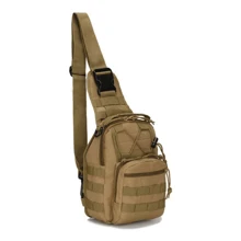 Small Tactical Messenger Bag Sling Backpack Outdoor Shoulder Satchel Chest Packs - Khaki - View 7