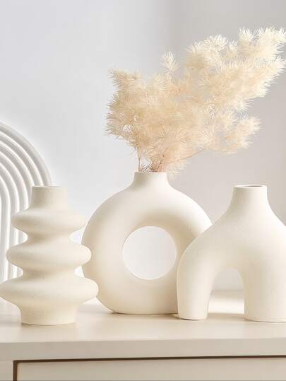 Ceramic Vase, Rattan Grass Small Vase, Modern Bohemian Style Decorative Vase, Suitable For Wedding, Living Room, Bedroom, Coffee Table, Perfect Mother's Day Gift