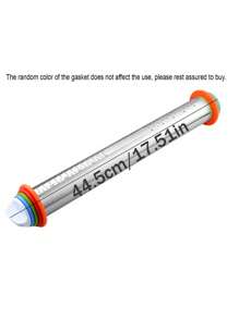 1pc 17-inch Stainless Steel Rolling Pin With Adjustable Roller Thickness Scale For Rolling Dough, Pastry, And Fondant - Silver - View 2