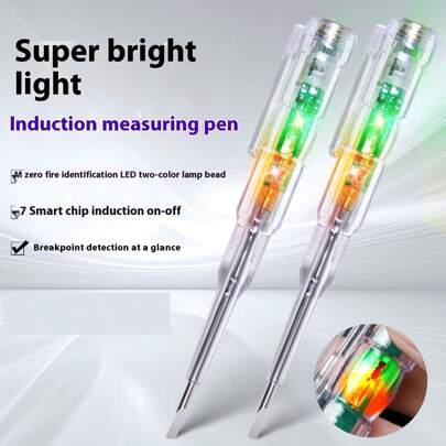 Kiểm tra cảm ứng thông minh đa chức năng Tuốc nơ vít điện có đèn màu sáng cao để kiểm tra dây bị đứt