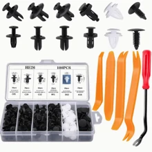 725 piezas/Caja Grapas de plástico de repuesto para automóviles para paneles de puertas, parachoques y caja de almacenamiento con remaches de expansión