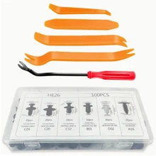 725 piezas/Caja Grapas de plástico de repuesto para automóviles para paneles de puertas, parachoques y caja de almacenamiento con remaches de expansión