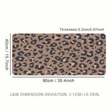 1pc Extra-Large Brown Leopard Print Mouse Pad Large Gaming Mouse Pad Multi-Size Keyboard Desk Mat Rubber Anti-Slip Office Mouse Pad Desk Accessories Keyboard Desk Pad For School Office Gift - Multicolor - View 13