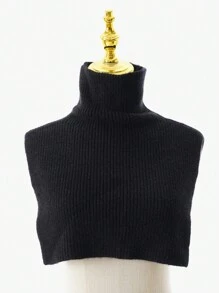 1pc Kids Solid Color Or Striped Knitted Neck Warmer Scarf, Suitable For Everyday Wear