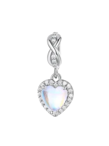 1 Mặt dây chuyền hình trái tim mạ bạc Giáng sinh phù hợp làm vòng tay trang sức DIY cho phụ nữ - Bạc - Xem 6