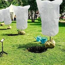 植物覆盖物、冬季抽绳植物覆盖物、保暖植物保护袋、防霜毯，用于保护果树、盆栽植物免受冻害、寒冷、动物啃食，适用于冬季防霜，保护户外果树、植物、灌木，可重复使用的植物保护抽绳袋，用于户外植物，防止霜冻、结冰、阳光、鸟类和昆虫的侵害 - 彩色 - 查看 2
