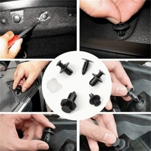 725 piezas/Caja Grapas de plástico de repuesto para automóviles para paneles de puertas, parachoques y caja de almacenamiento con remaches de expansión