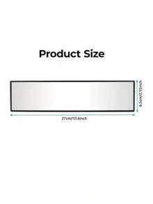 1 件装汽车后视曲面镜宽视野防雾防眩目车内后视镜 - 黑色 - 查看 2