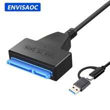 SATA To USB 3.0 USB-C Adapter Cable Up To 6 Gbps For 2.5 Inch External HDD SSD Hard Drive SATA 3 22PIN USB 2.0 To Sata III Cord SATA To USB