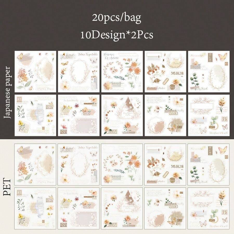 20 Páginas/Livro Livro de Adesivos com Recorte a Laser de Material