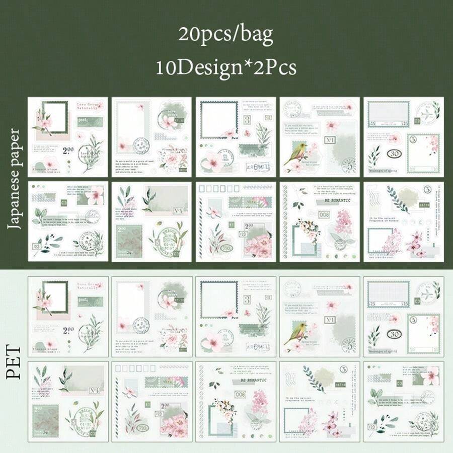 20 Páginas/Livro Livro de Adesivos com Recorte a Laser de Material