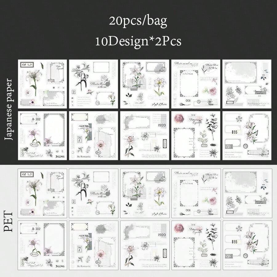 20 Páginas/Livro Livro de Adesivos com Recorte a Laser de Material