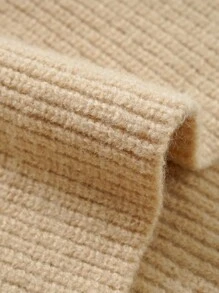 1pc Kids Solid Color Or Striped Knitted Neck Warmer Scarf, Suitable For Everyday Wear